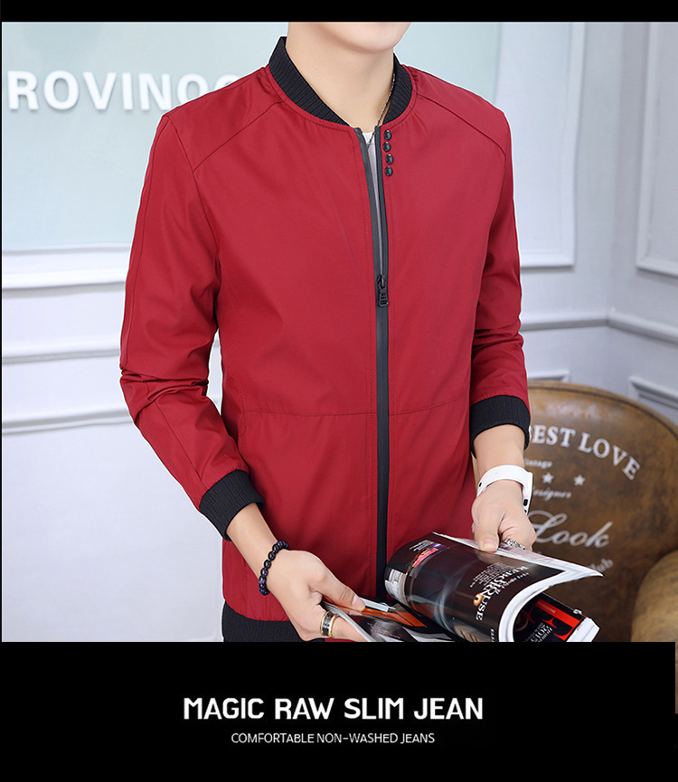 Men's Jacket Korean Style Spring Autumn Casual Baseball Uniform_voghion.com