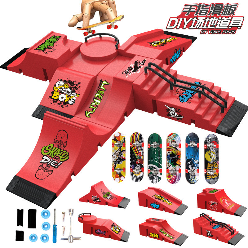Cross-Border Finger Skateboard Model Venue Scene Skateboard Park Props New and Unique Children's Creative Toy Set Cross-Border Finger Skateboard Model Venue Scene Skateboard Park Props New and Unique Children's Creative Toy Set