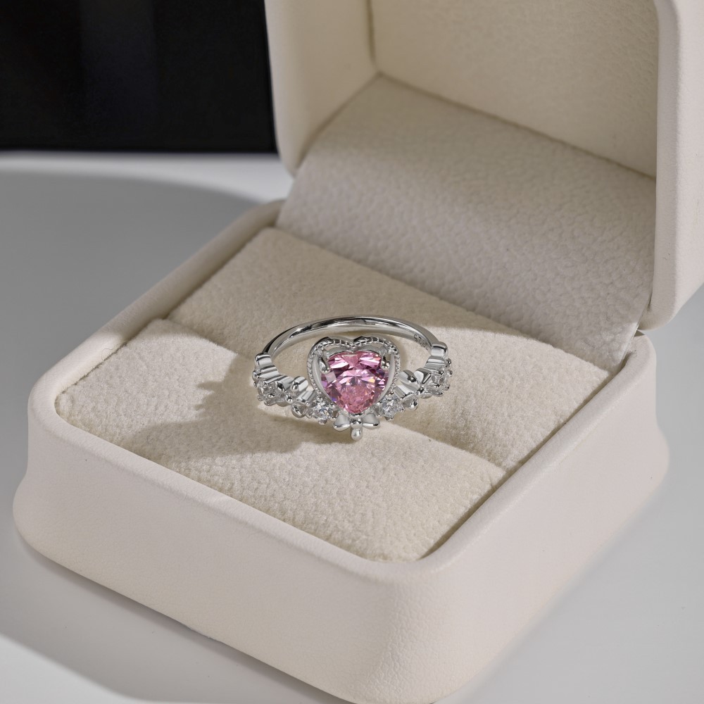3g Weight Zircon Inlay Material Rings Classification 5, 9 Ring Size 1 Piece Quantity Daily Occasion 925 Sterling Silver Material Heart Shape Pattern 2025 Spring and Summer Season Women's Gender Plating Design Sweet Style 925 Sterling Silver Zircon Heart Shape Rings 925 Sterling Silver Rings 18