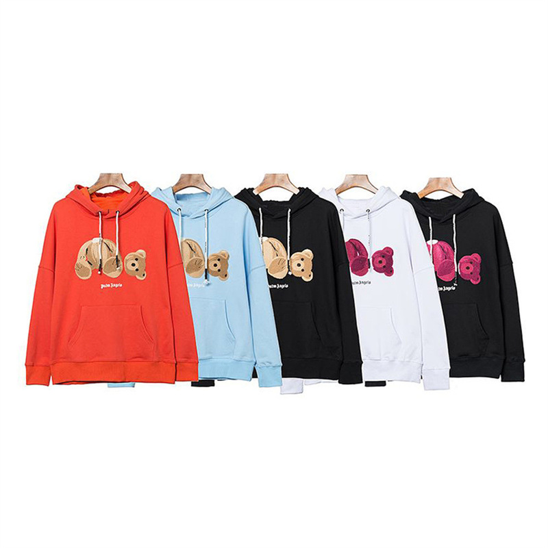 European and American station fashion brand Palm Angel broken bear bear men's and women's long sleeve loose pullover hoodie couple sweater fashion