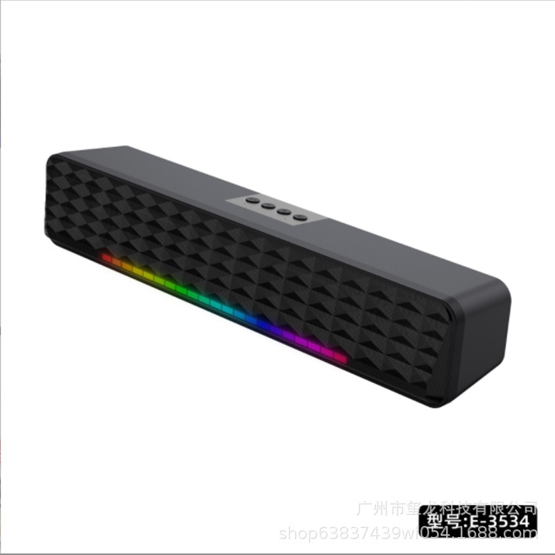 Foreign trade 5.0 bass long sound bar computer desktop sound soudbar with spectrum light RGB Bluetooth sound