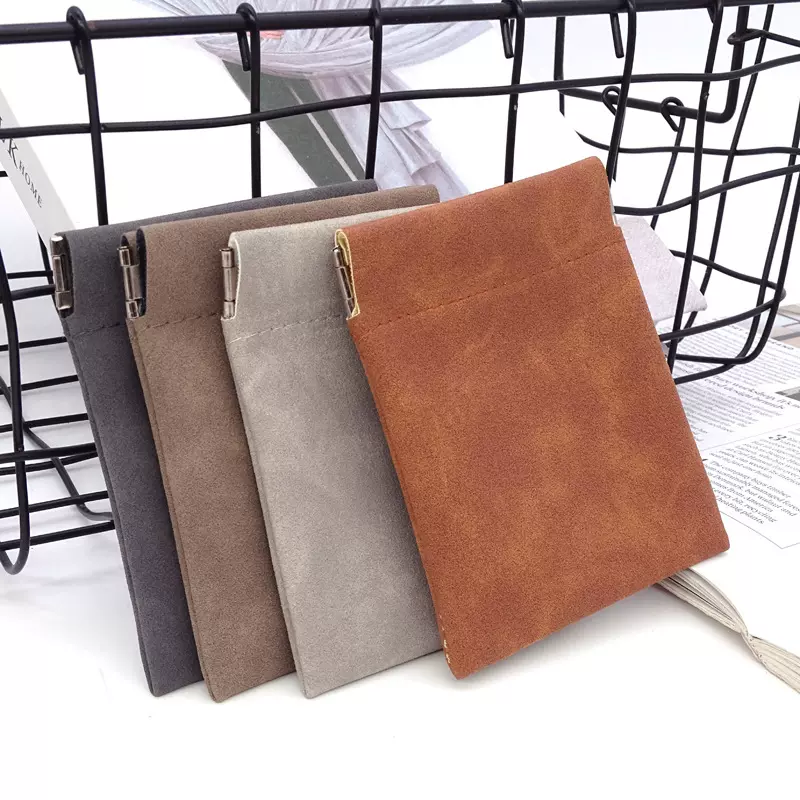 现货可加工各种PU皮革 化妆包PU皮收纳皮夹眼镜户外便携零钱包