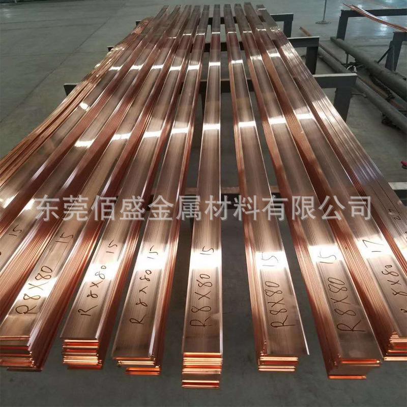 广东T2紫铜排 C1100紫铜排镀锡4*8*15.5mm4.83*19.5mm接地铜排
