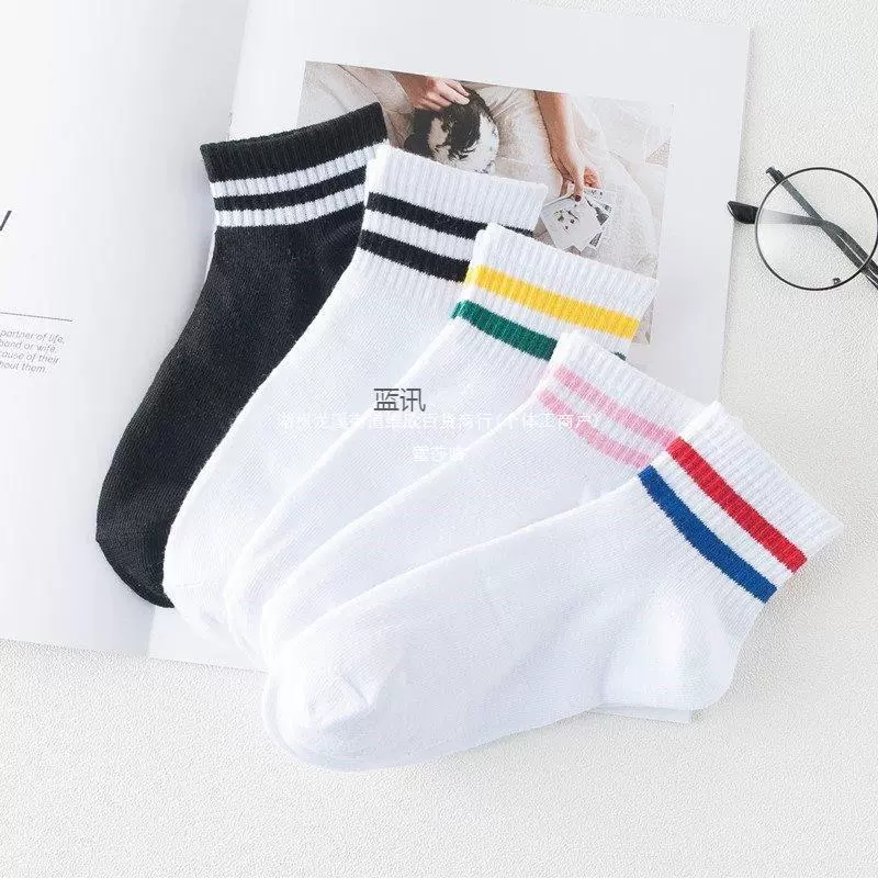 Носки для девочек, стиль Harajuku, школьные, для подростков, две пары высоких летних легких женских коротких носков для средней школы