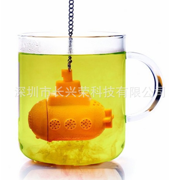 厂家热销 潜水艇硅胶泡茶器 创意潜水艇茶漏 茶包 硅胶制品模具