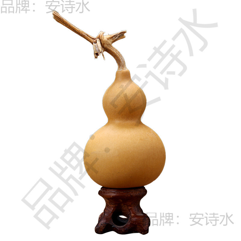 61K3手捻葫芦文玩手把件摆件天然草里金精品铁包金包浆小葫芦带龙