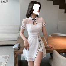 2023女装新款连衣裙夜店气质性感蕾丝夜场上班衣服改良旗袍裤女卞