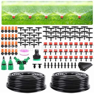 Foreign trade hot sale 30 m 50 sprinkler drip irrigation suit home gardening balcony flower pot watering DIY automatic watering device