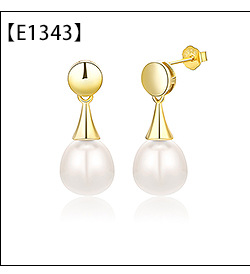 Conjunto de colar de pérolas minimalista com brincos e anel_voghion.com