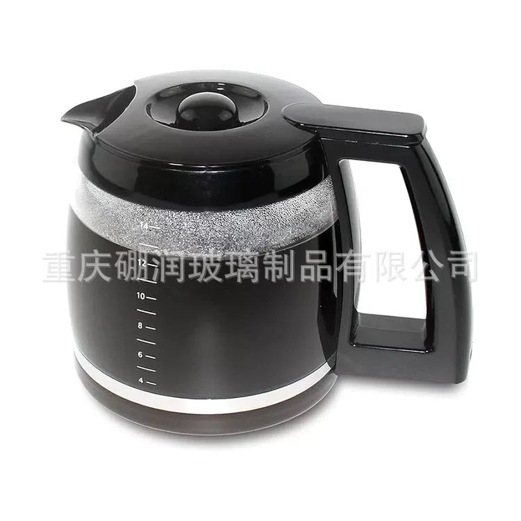 批发14杯玻璃咖啡壶适配于 Cuis 咖啡机高硼硅耐热玻璃壶带手柄