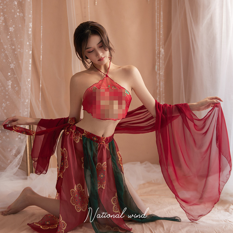 플라잉슈트 [베일+복대+줄무늬스커트+속옷]