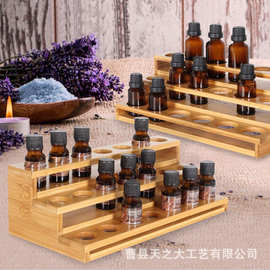 木质精油收纳架桌面阶梯式香薰精油置物架商用口红香水小样展示架