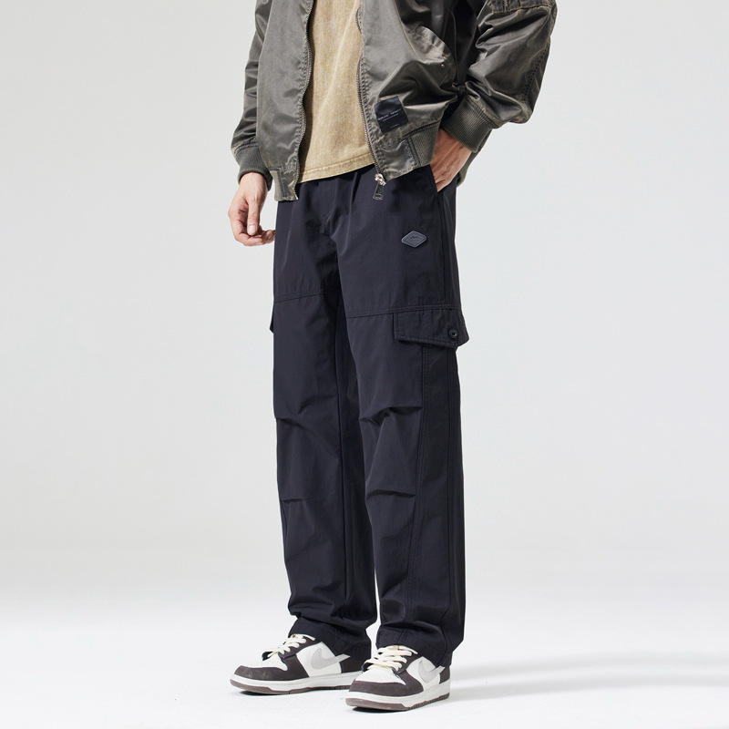 Hiking and Mountaineering Outdoor Sports Casual Pants Men's Loose Comfortable plus size American Style Pleated Parachute Pants Design Sense