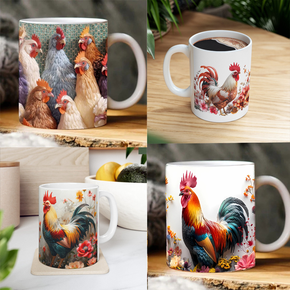 Июль внешняя торговля новый 3D петух курица узор керамическая кружка креативная кофейная кружка