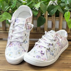 東莞工場製のカジュアルな女性用布靴、若々しくファッショナブルな柔らかい靴底で足が疲れにくい、大きいサイズのクロスボーダー向けローカット女性用フラットシューズ