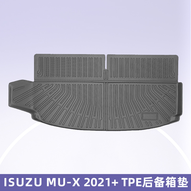 Para ISUZU MU-X 2021-2025 timón derecho 3D para todo clima material TPE almohadilla para el maletero