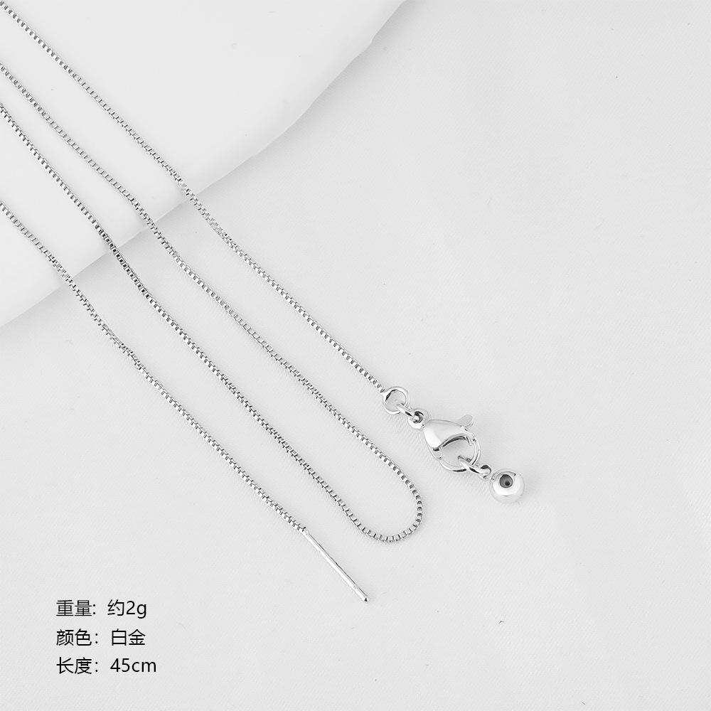 Chain Jewelry Making Type 1 Piece Copper Polished Chain Necklace Chain Simple Style Geometric