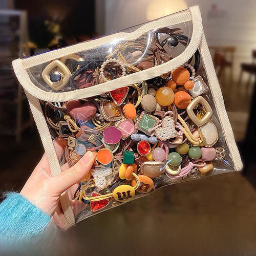 Korean-style Hair Bands Wholesale Influencer Headband Combo Set: Simple, High-Elastic Rubber Bands for Perfect Topknots—Sensual Mori Girl–Themed Hair Ties