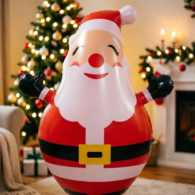 Christmas PVC inflatable snowman/Santa Claus decoration, thickened waterproof outdoor ornament, in stock.