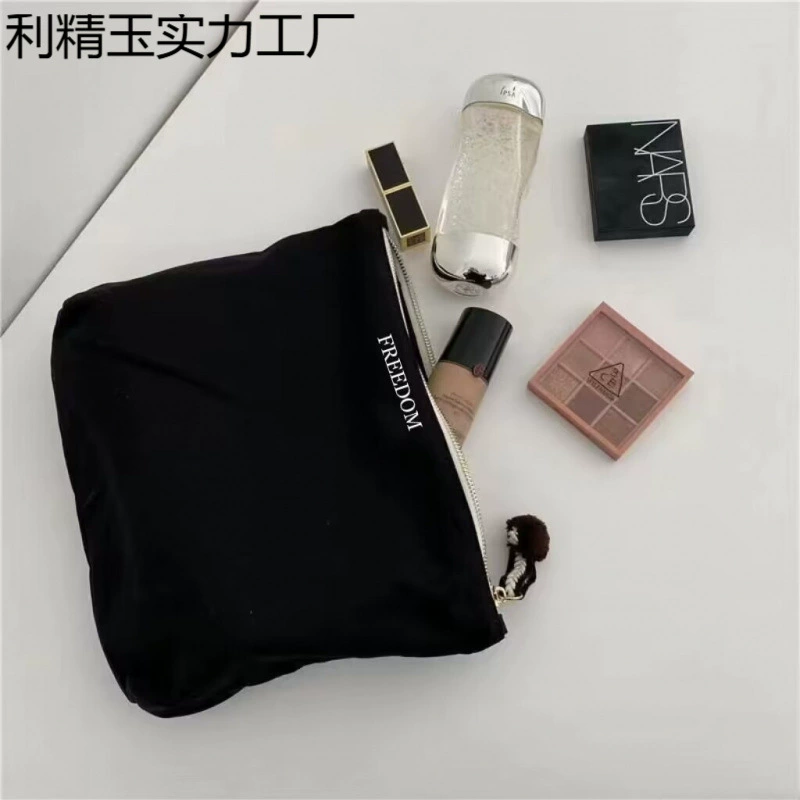 Нишевая милая ручная холщовая косметичка для женщин в японском стиле, простая портативная косметичка для ухода за кожей большой емкости