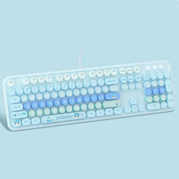 Mottian Shousweet Wired Keyboard USB Retro Mechanical Feel for Men and Women Desktop Laptop Office Round Keys Mottian Shousweet Wired Keyboard USB Retro Mechanical Feel for Men and Women Desktop Laptop Office Round Keys