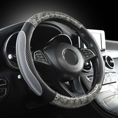 Car steering wheel cover, peach wood grain, universal for all seasons, non-slip, high-end, Internet celebrity decoration, new style handle cover, cross-border wholesale