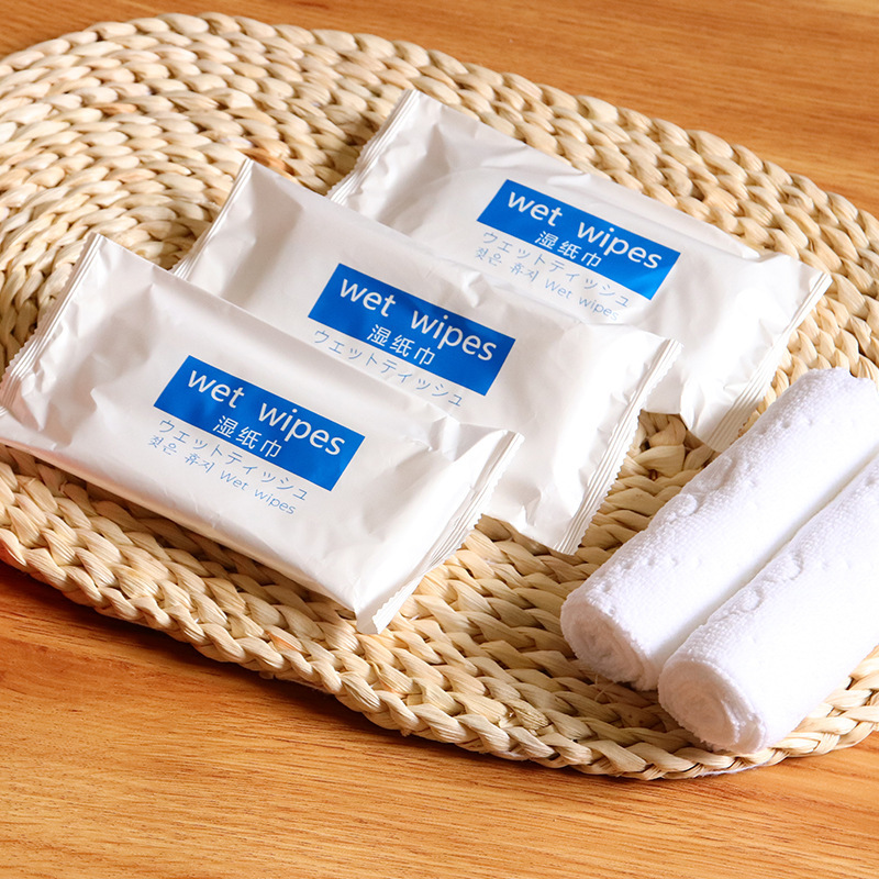 Hotel Disposable Wet Wipes Store Plus Logo Printing Snack Wet Towel Individual Small Package Thickeneded Hotel