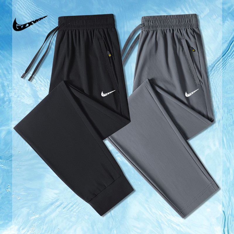 High-Quality New Summer Ice Silk Pants for Men, Casual Long Pants, Thin Straight-Leg Jogger Pants, Large Size Quick-Dry Sports Pants High-Quality New Summer Ice Silk Pants for Men, Casual Long Pants, Thin Straight-Leg Jogger Pants, Large Size Quick-Dry Sports Pants