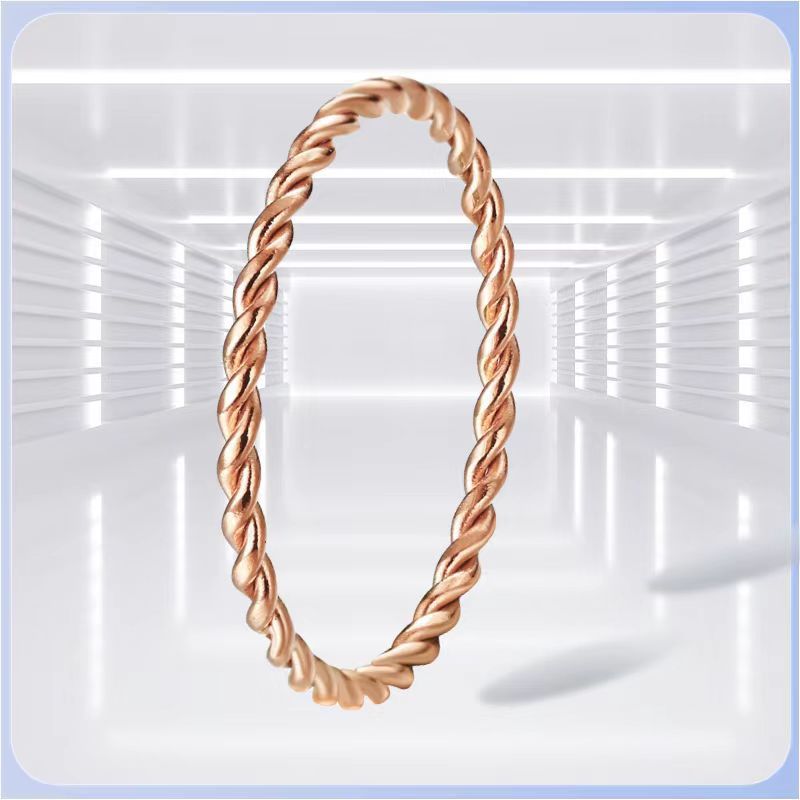Geometric Pattern Women's Gender Plating Design Wholesale Jewelry Elegant Geometric Titanium Steel Plating Rings
