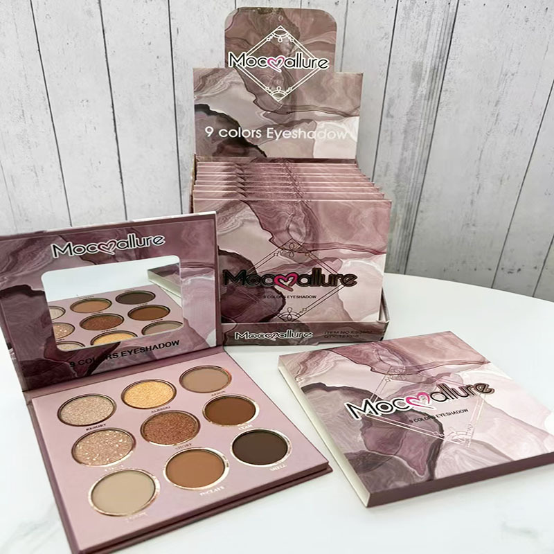 Mocoallure nuevo comercio exterior transfronterizo 9 color papel de sombra de ojos perlada mate tierra sombra de ojos de chocolate