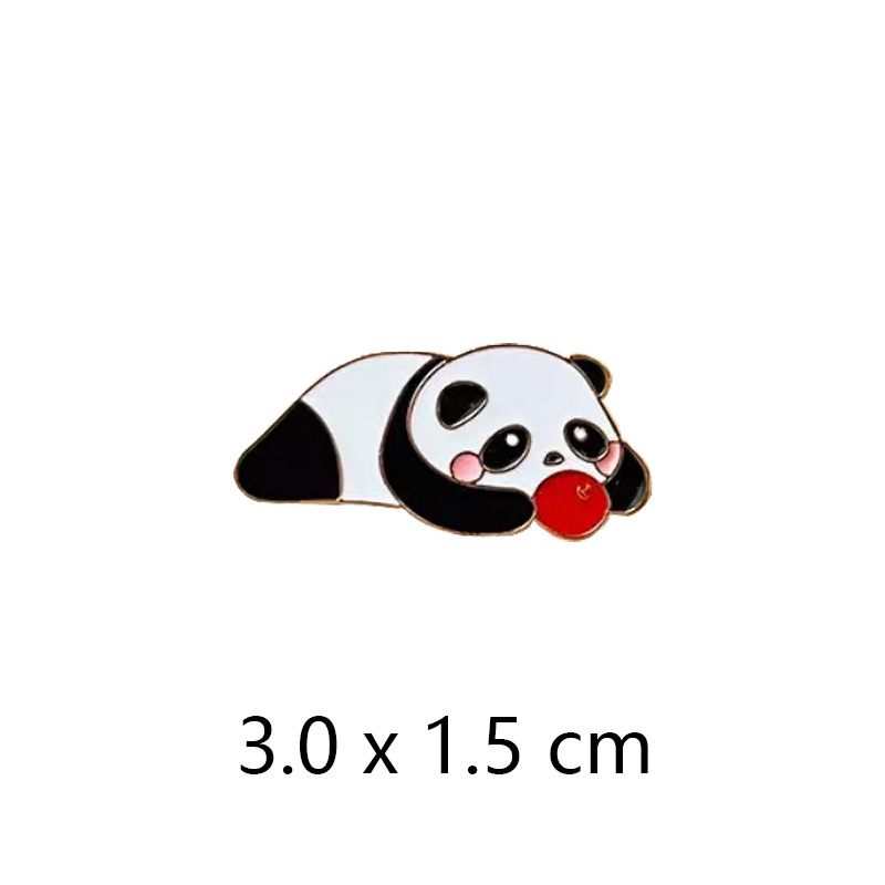 Eating apple panda