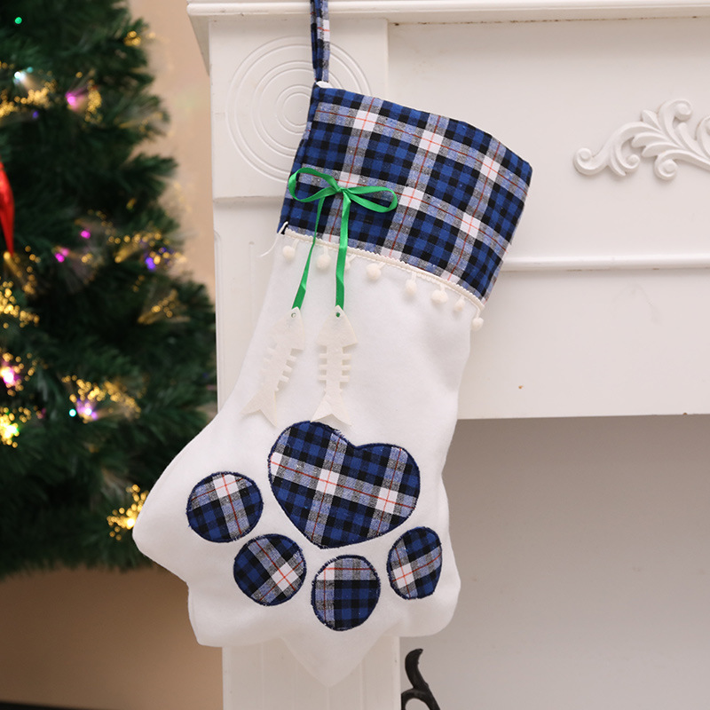 Calcetines de Navidad transfronterizos calcetines de regalo para niños colgantes de árbol de Navidad bolsas de caramelo decoración colgantes de decoración para el hogar de Navidad image 42