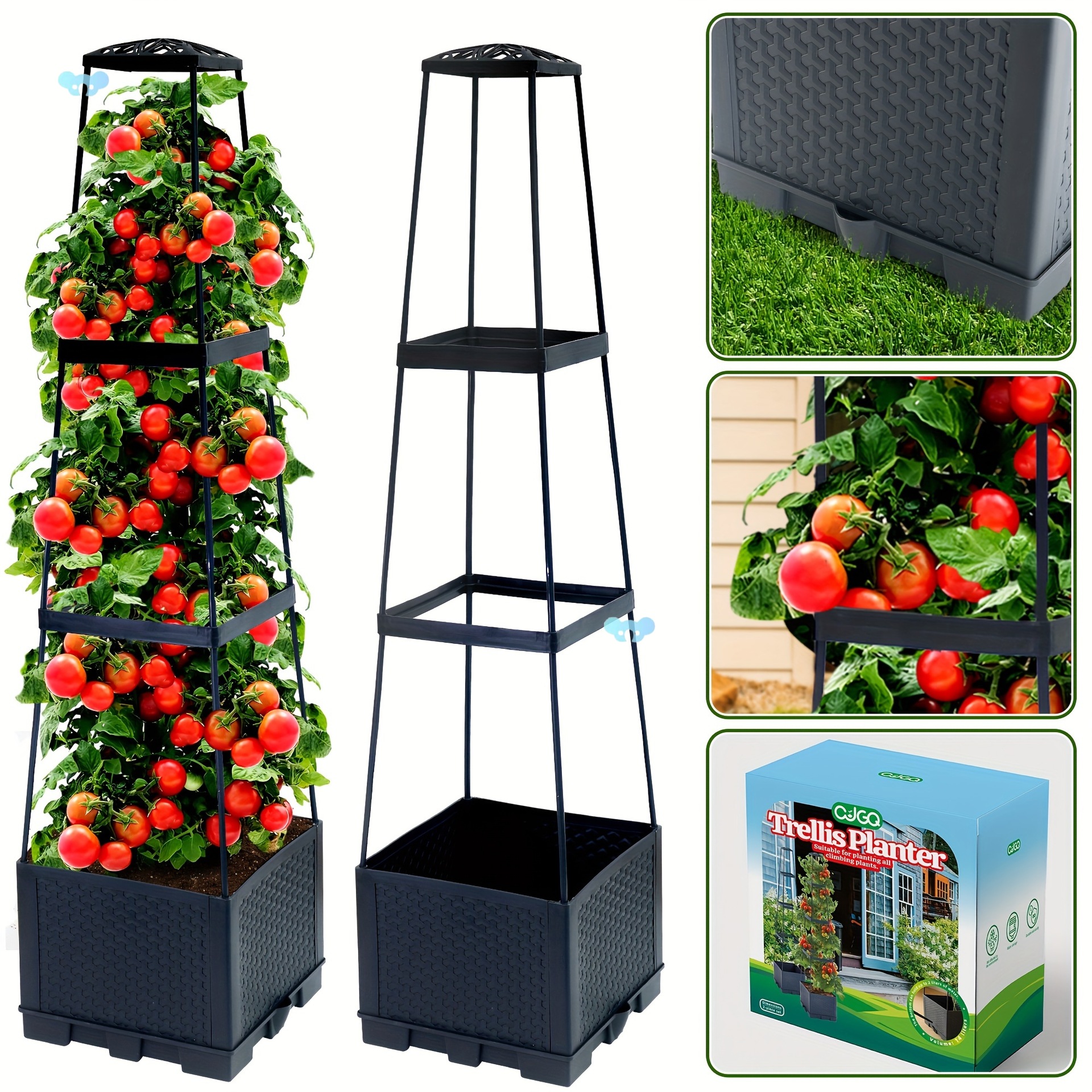 2 Pack Self Watering Tomato Planter 2 Pack 44.8Inch Tomato|ru