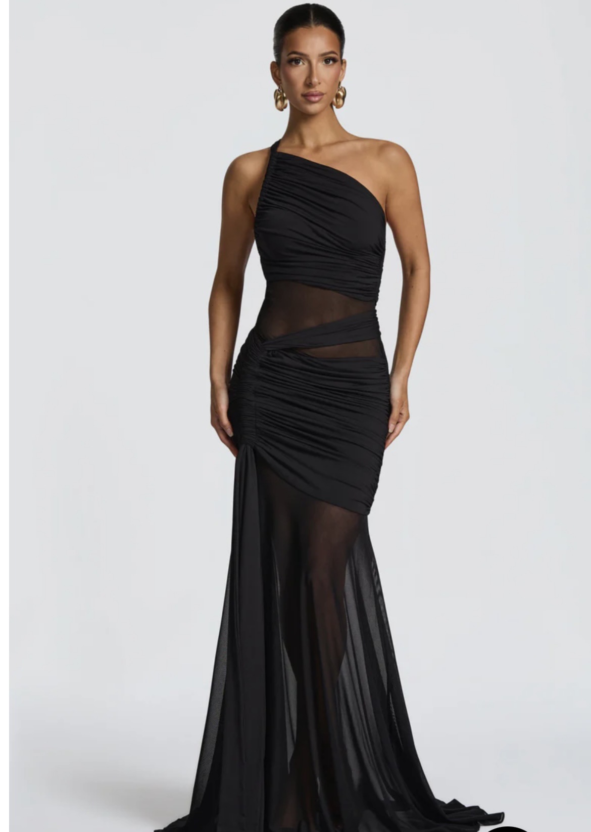 Off-Shoulder See Through Pleated Dress American Style Sexy Bodycon Slim Fit Hot Girl Fashion_ecoleips.com