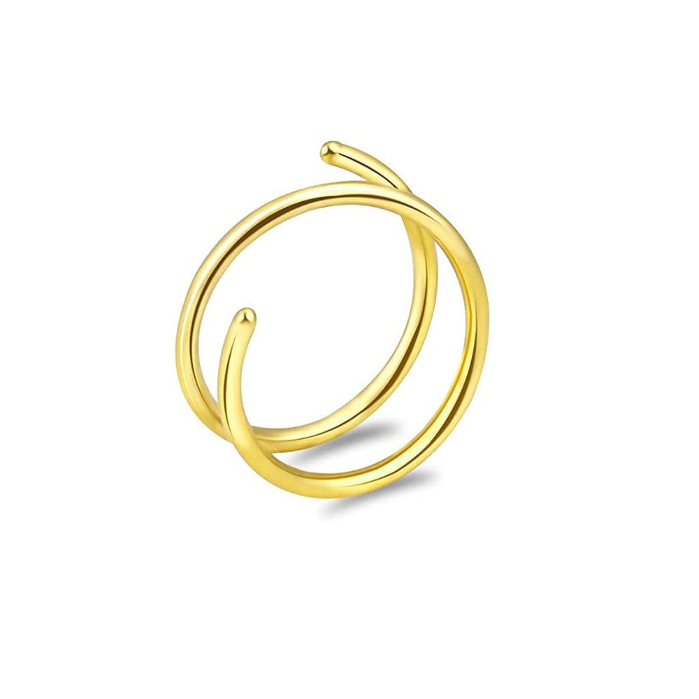 Piercing al naso in acciaio inossidabile, mezzo anello multifunzionale semplice, labbro, gioielli galvanizzati sottovuoto_voghion.com