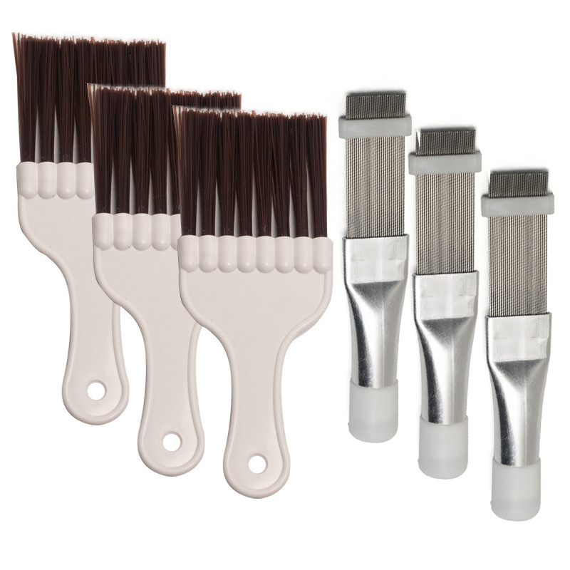 (금속 핀 빗 * 3 다크 브라운 브러시 * 3) 가방 172g