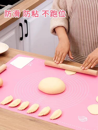 Silicone kneading mat with thickened base for household bread making, suitable for making buns, dumplings, rolling pins, dough, flour, panel, wholesale