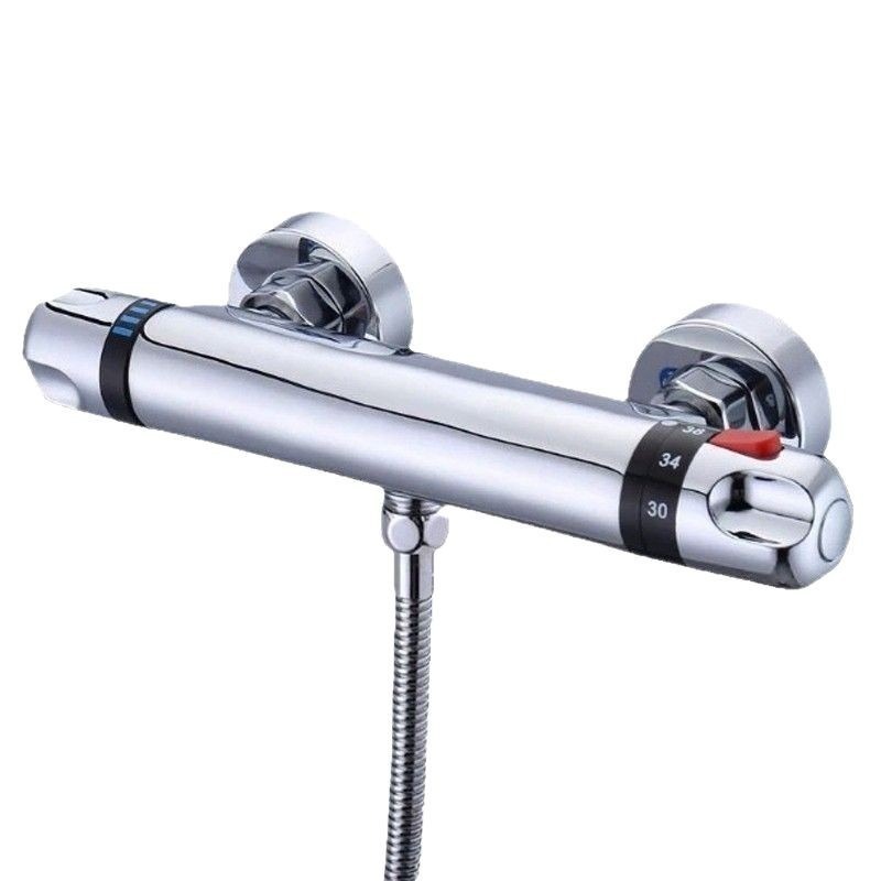 Válvula mezcladora de agua oculta para calentador solar eléctrico, set de ducha con grifo termostático inteligente de agua caliente y fría.