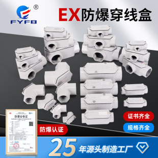 Manufacturer Supplies 4/6 Inch Explosion-Proof Junction Box Bhc Series Explosion-Proof Aluminum Alloy Straight-Through Three-Way Junction Box