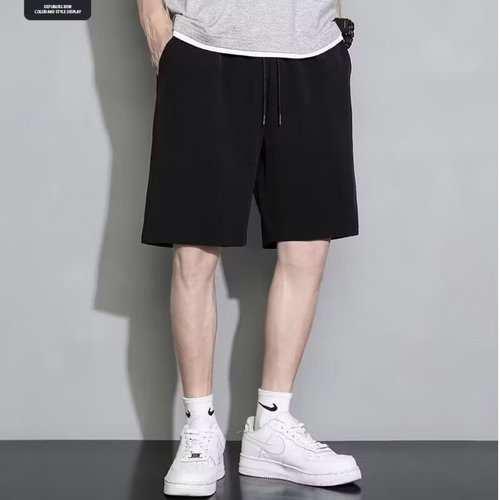 2025 Summer Sports Outwear Trendy Brand Men's Ice Silk Shorts Boys' Casual Quick-Drying Beach Pants for Men 