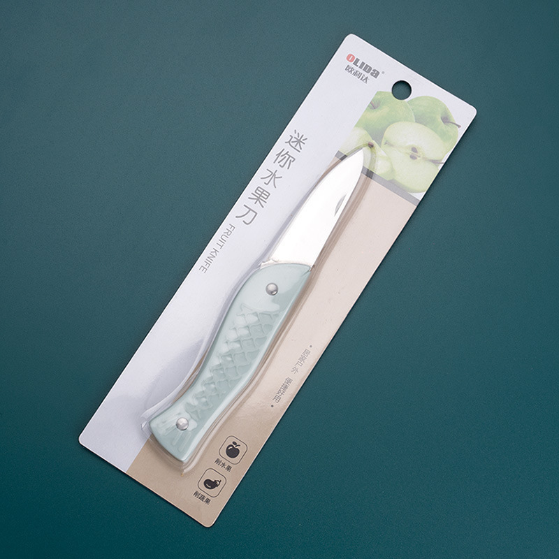 Cuchillo de frutas de acero inoxidable cuchillo de frutas cuchillo plegable portátil dormitorio para estudiantes cuchillo de corte de frutas cuchillo de cocina
