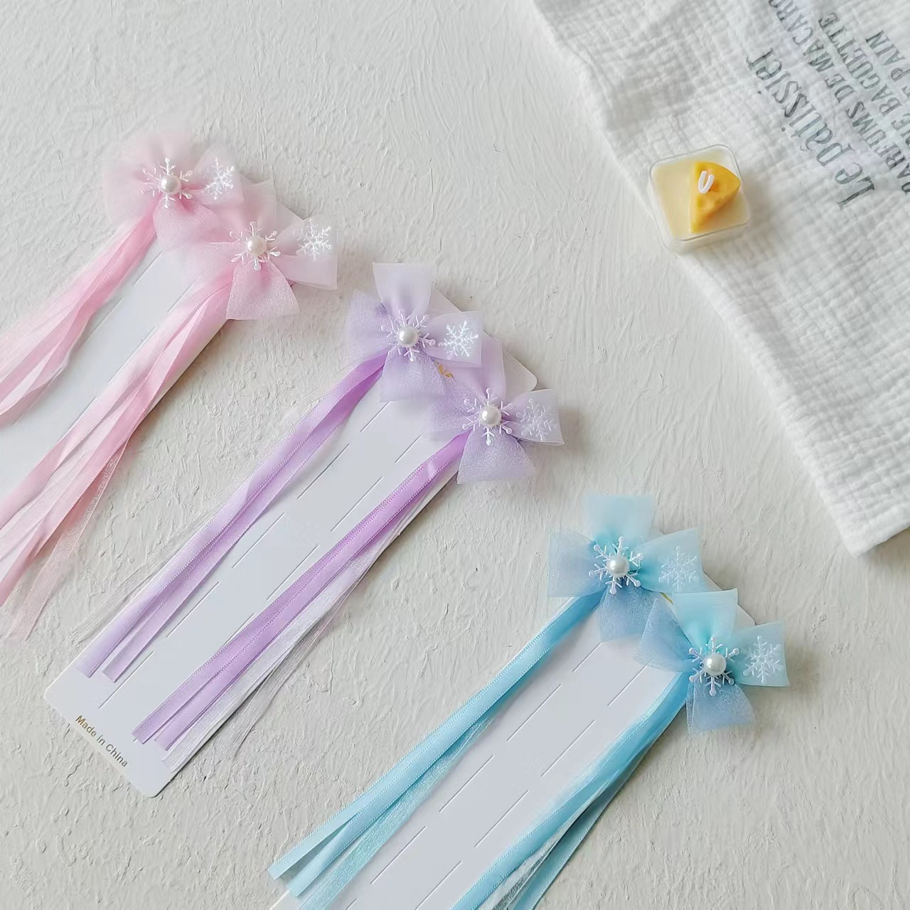 Niños Hanfu tocado tarjeta de pelo de viento chino super inmortal adornamiento de cabello de niñas bordilla clips de pelo bebé dulce contra clips