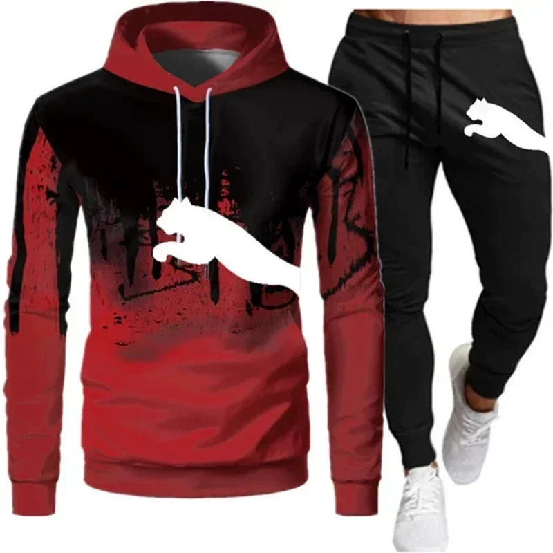 Autumn long-sleeve, trousers, sports jacket with hood, set for leisure, (Physicals)