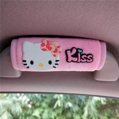Car Door Handle Protective Cover Sürətlər qutusu və əl tormozu başlıqları - pink-velvet-kt-cat-handle