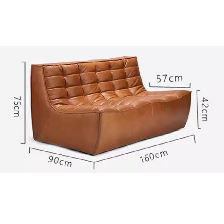 Fabricante directo de lujo ligero italiano perezoso arena de cuero moderno simple sala de estar pequeña casa oruga combinación sofá
