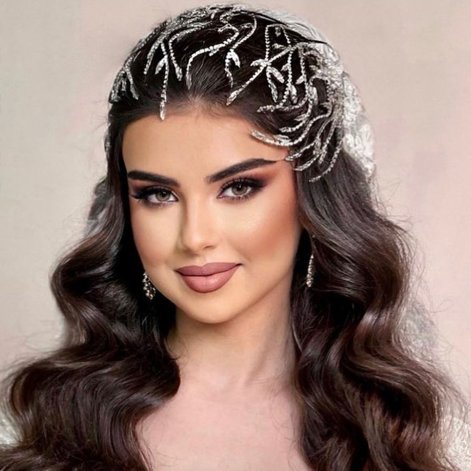 30g Weight Hair Band Hair Accessories Type Rhinestones Inlay Material 1 Piece Quantity Iron Material Leaf Pattern All Seasons Season Women's Gender Elegant, Glam, Bridal Style Elegant Glam Bridal Women's Leaf Rhinestone Crown Jewelry Headband 14