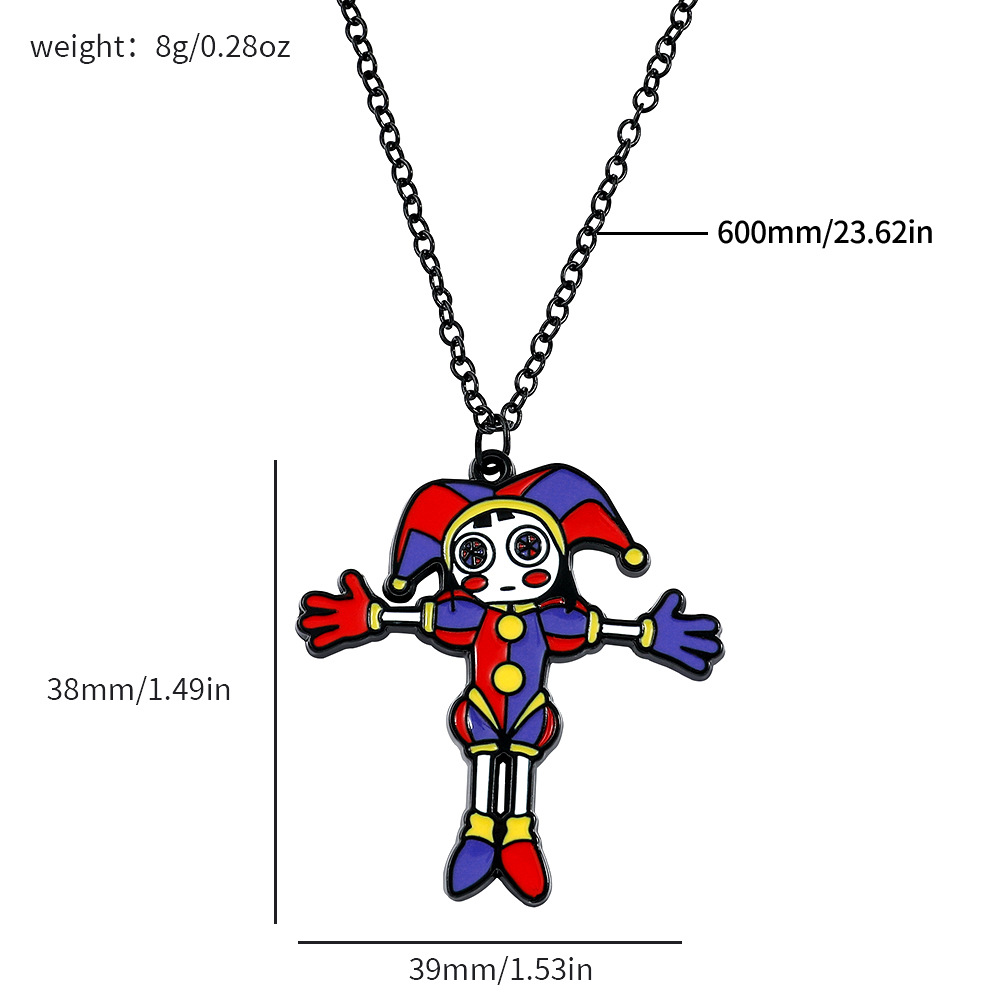 Transfronterizo Temu comedia europea y americana anime magia digital circo pomni collar llavero colgante joyería