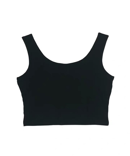 2024 Spring and Summer Dual U Straps Tank Top for Women, Thin Women's Solid Color Nipple Revealing Wrap Bralette Cotton Basic Top for Women