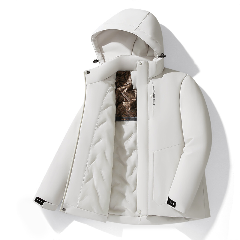 Abrigo de algodón para hombre, invierno 2025, a prueba de viento, impermeable, antiestático, a prueba de humedad, a prueba de aceite, a prueba de frío, antidecoloración, talla grande
