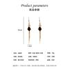 2024 Korean personalized geometric pendant irregular long temperament, cold wind, high -quality vermiculite flowing So tide versatile earrings